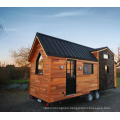 Small prefabricated house steel prefab villa with wheels